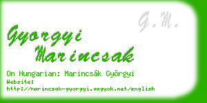 gyorgyi marincsak business card